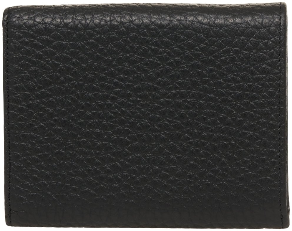 Orciani Grained leather wallet Zwart