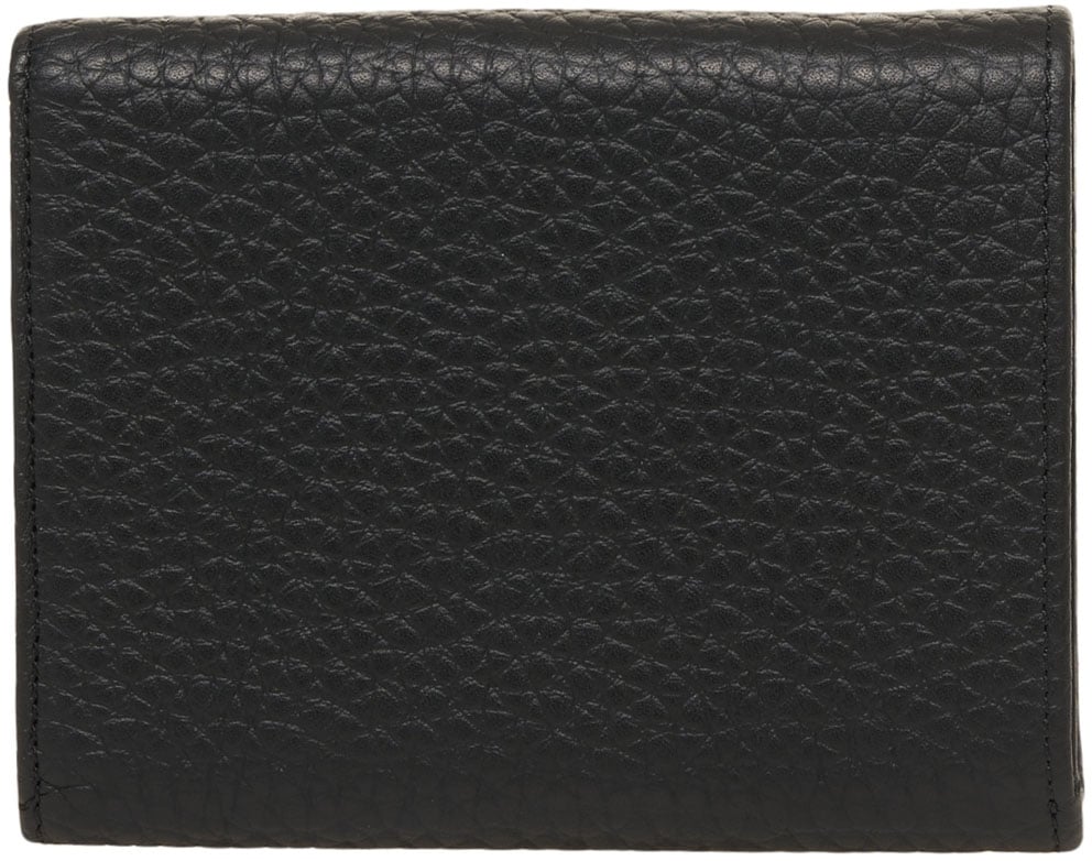 Orciani Portafoglio in pelle martellata Zwart