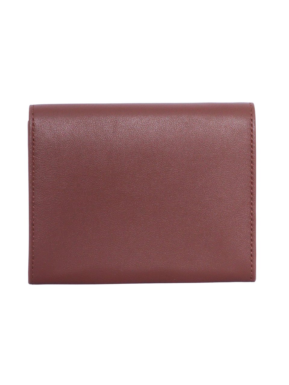 Orciani Burgundy Stitched Fold Over Wallet Roze