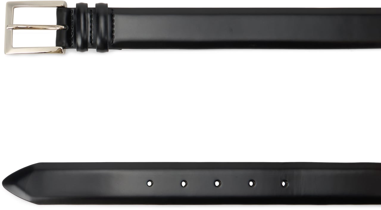 Orciani Brushed leather belt Zwart