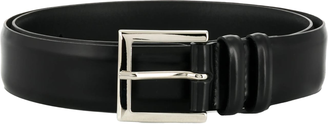 Orciani cintura classica calf in pelle black Zwart