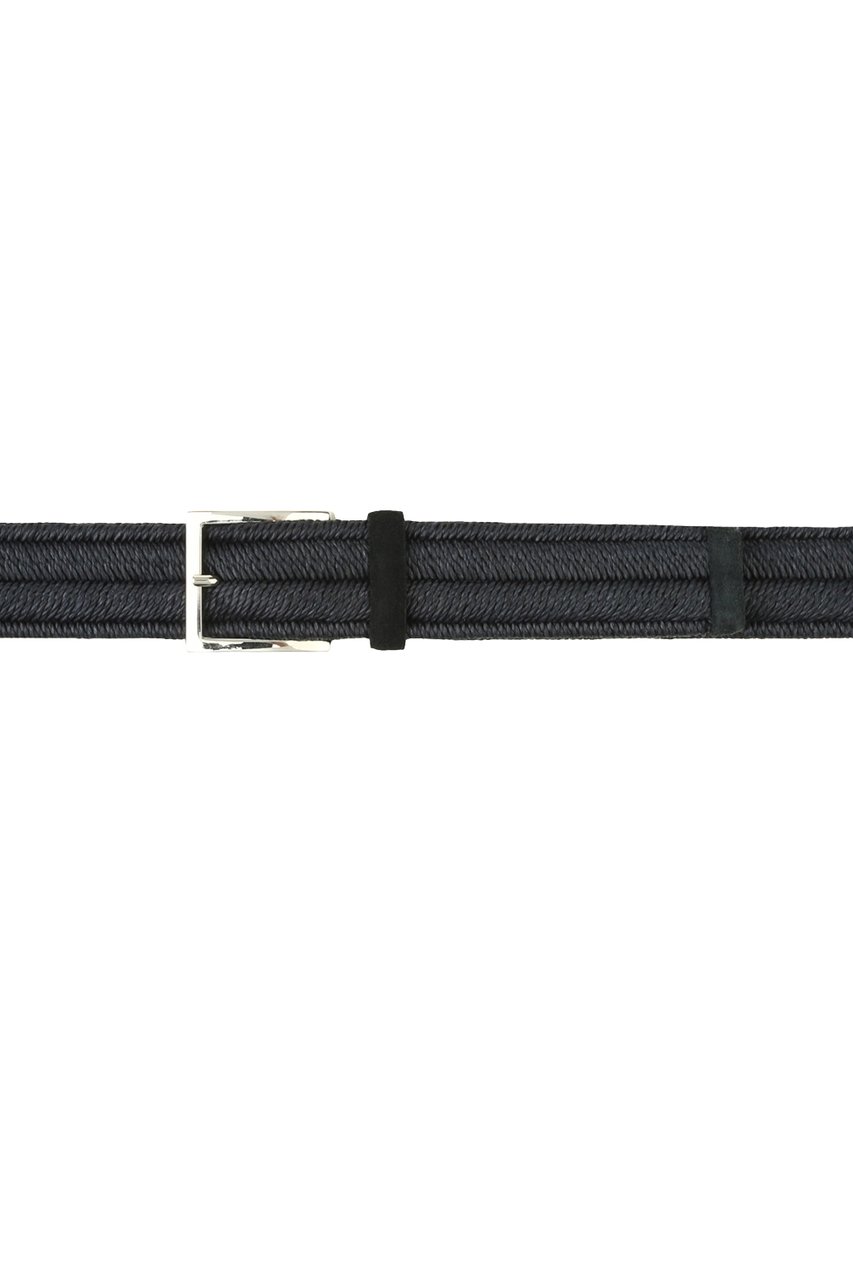 Orciani Stretch Braided Fabric Casual Belt Zwart