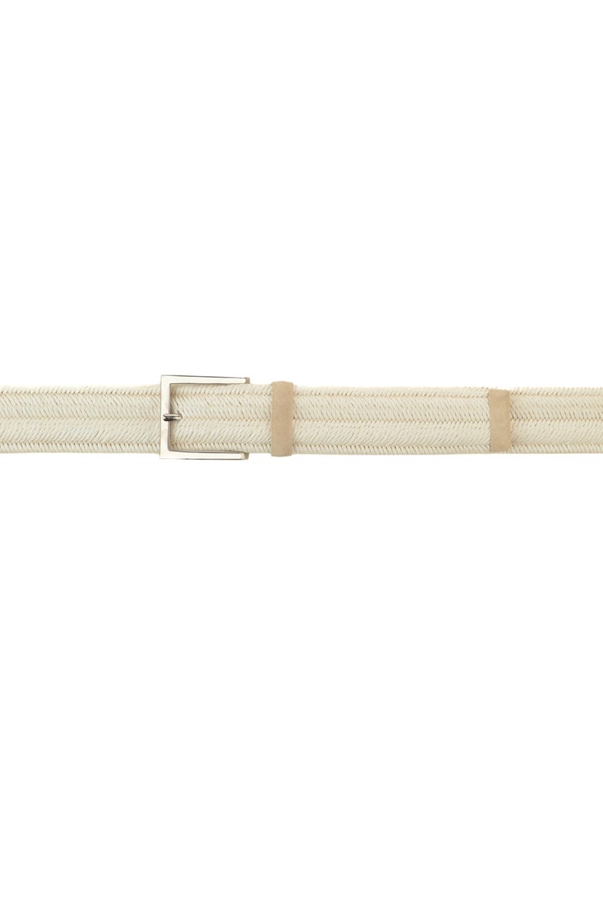 Orciani Stretch Braided Fabric Casual Belt Neutraal