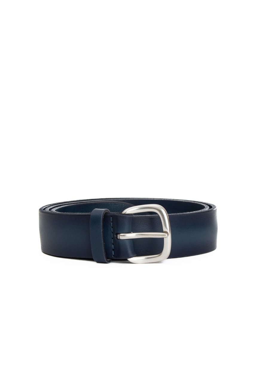 Orciani Delavè Leather Belt Zwart