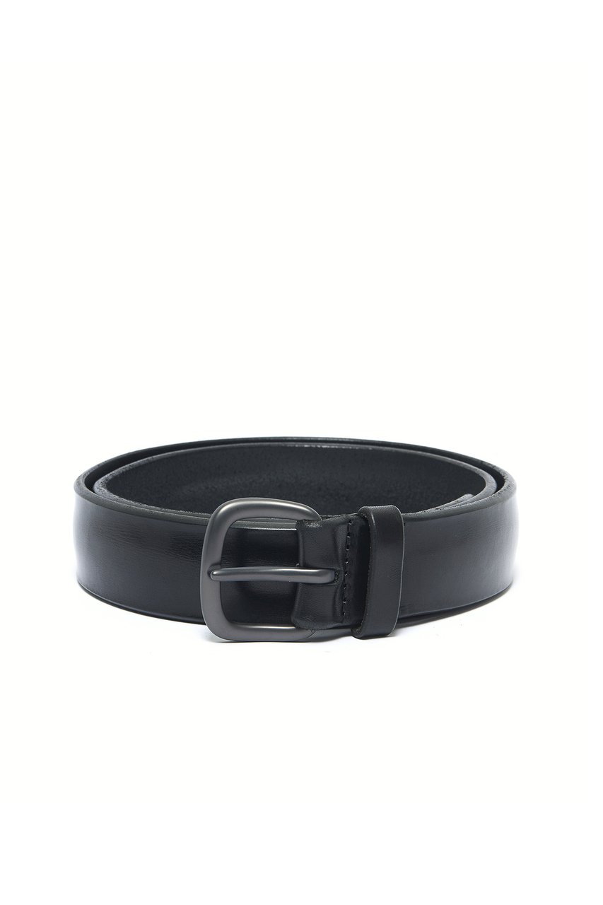 Orciani Delavé Leather Belt Zwart
