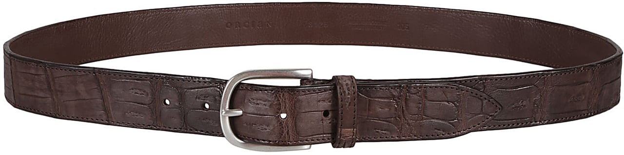 Orciani Classic Cocco Coda Color Belt Brown Bruin