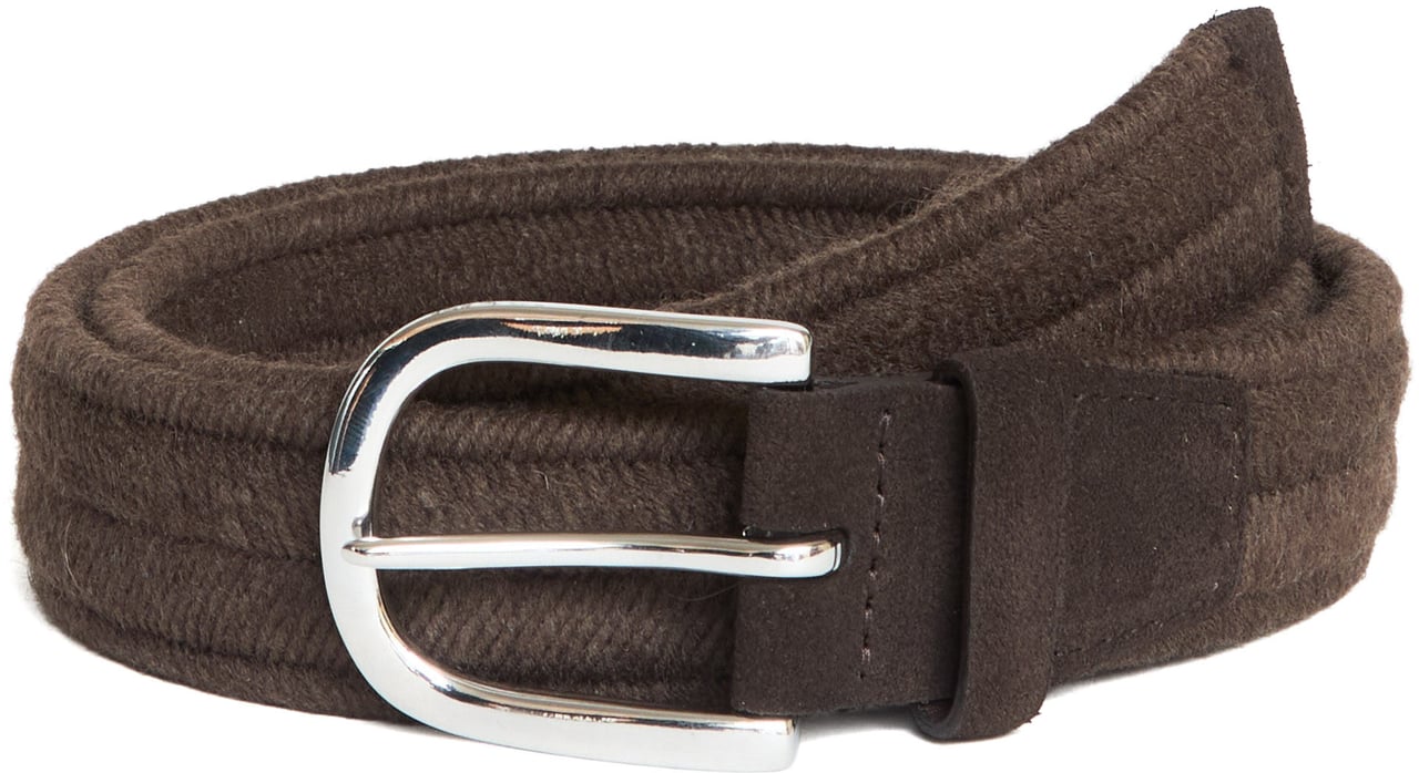 Orciani Cintura Elast Wool In Lana Bruin