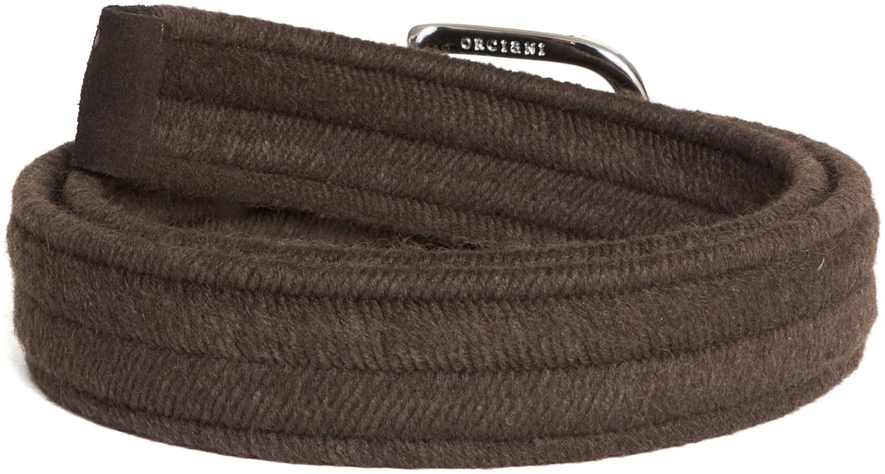 Orciani Cintura Elast Wool In Lana Bruin