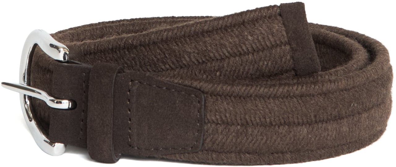 Orciani Cintura Elast Wool In Lana Bruin