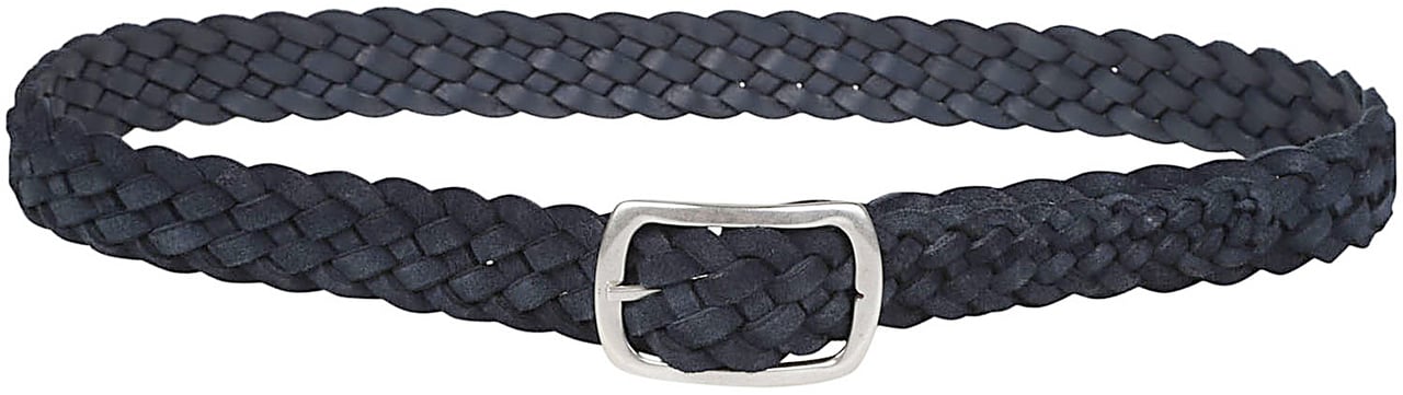 Orciani Reversible Hunting Double Braided Belt Blue Blauw