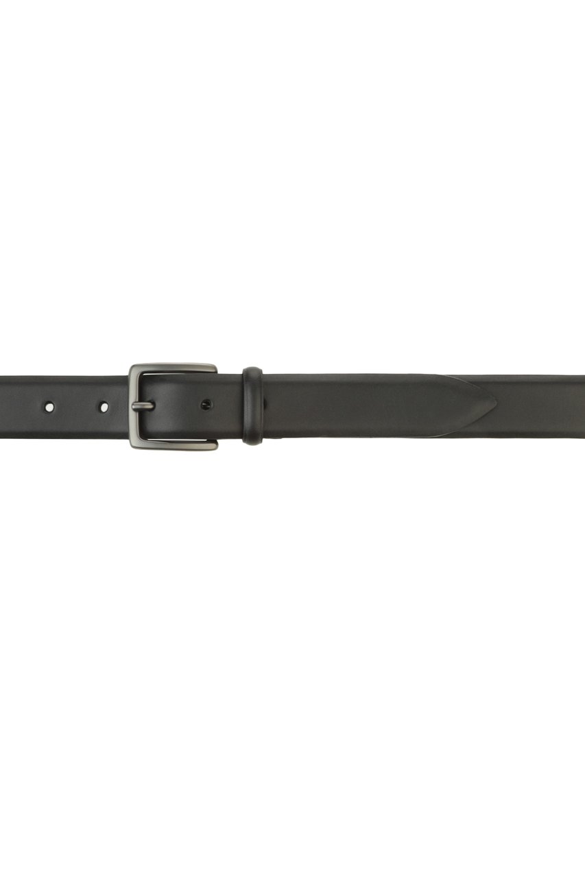 Orciani Brushed Leather Burnished Buckle Belt Zwart
