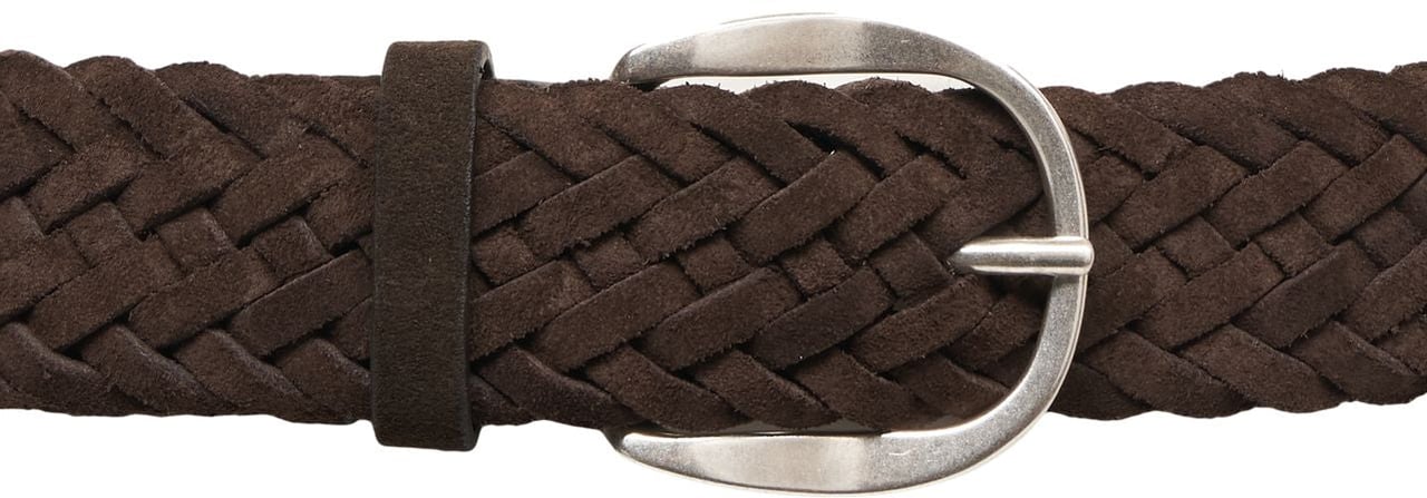 Orciani Suede belt 'SUP' Bruin