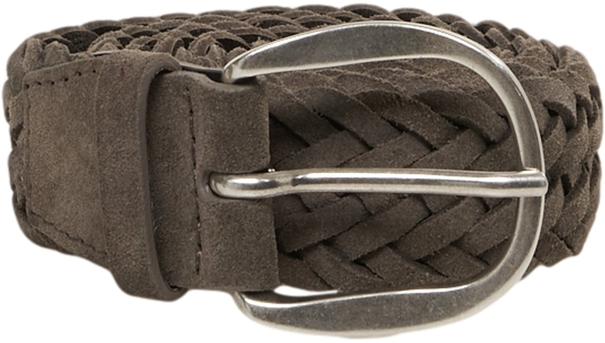 Orciani Braided suede belt Taupe