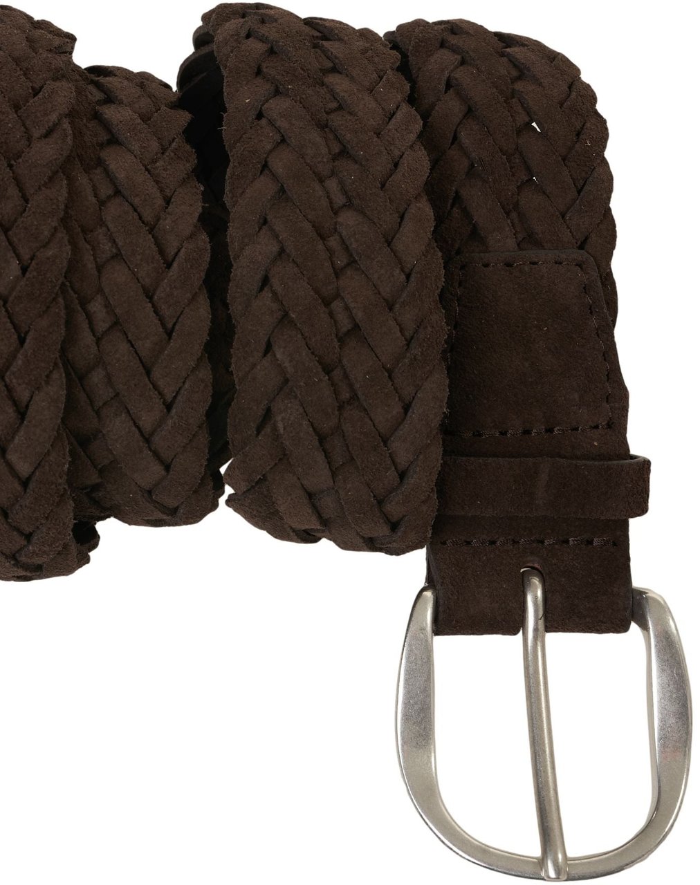 Orciani Braided suede belt Bruin
