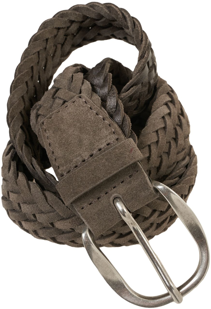 Orciani Braided suede belt Taupe