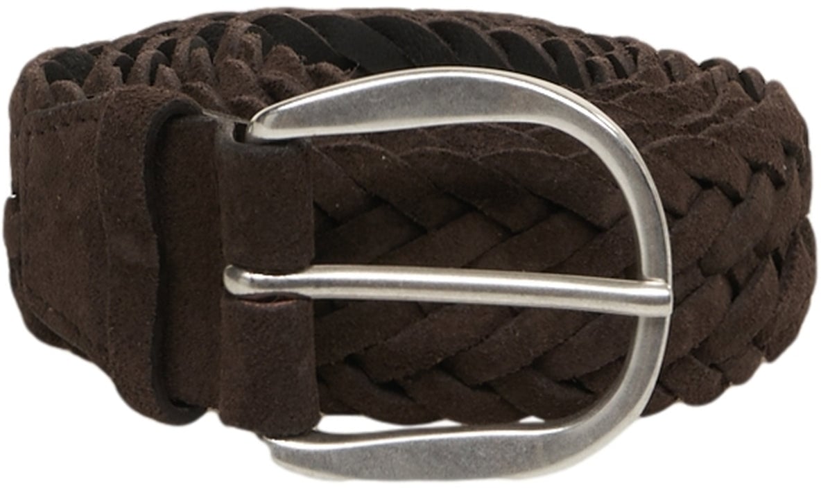 Orciani Braided suede belt Bruin