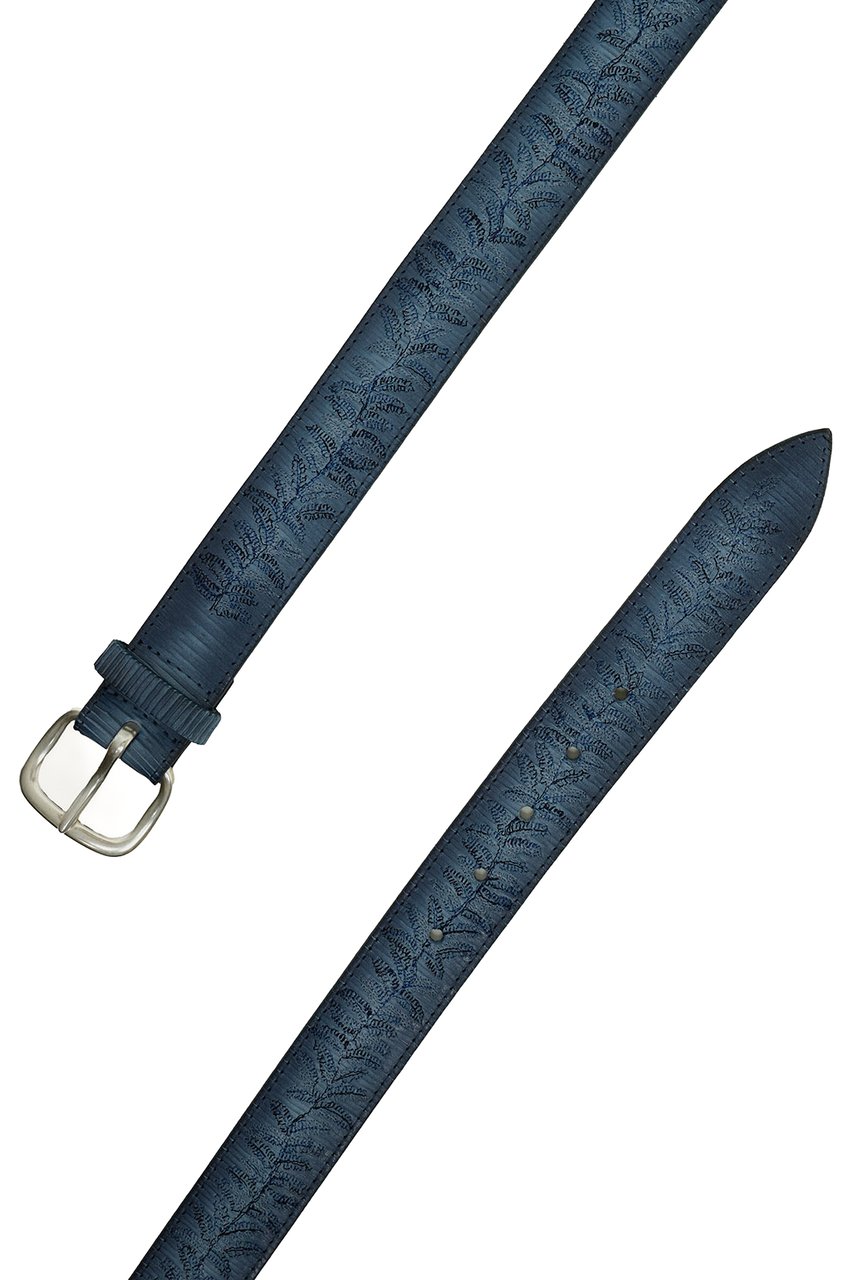 Orciani Blade Palm Laser-Cut Leather Belt Zwart