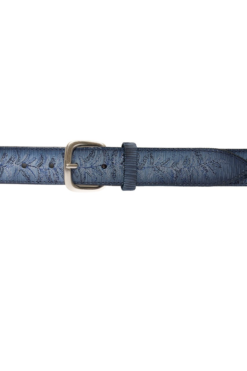 Orciani Blade Palm Laser-Cut Leather Belt Zwart