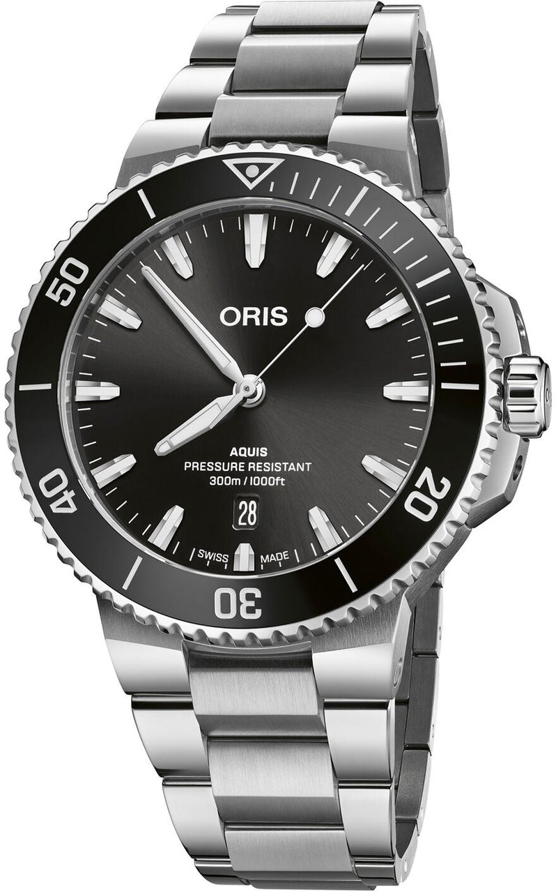 Oris Oris Aquis Date 43,5mm Black Dial Zilver