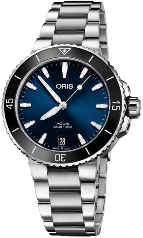 Oris Oris Aquis Date 30ATM Dames Duikhorloge 36.5mm Zilver