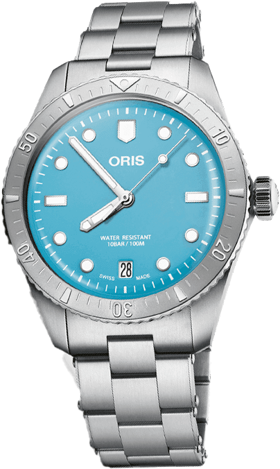 Oris Oris Divers Sixty-Five Cotton Candy Unisex 01 733 7771 4055-07 8 19 18 Horloge 38mm Zilver
