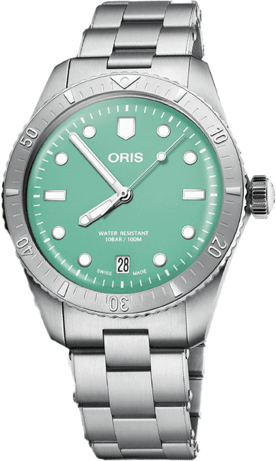 Oris Oris Divers Sixty-Five Cotton Candy Unisex 01 733 7771 4057-07 8 19 18  Horloge 38mm Zilver