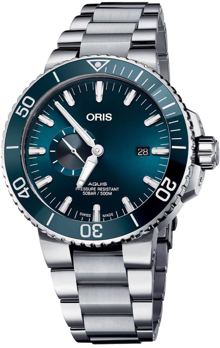 Oris Oris Aquis Small Seconds Herenhorloge 46mm 30ATM Zilver