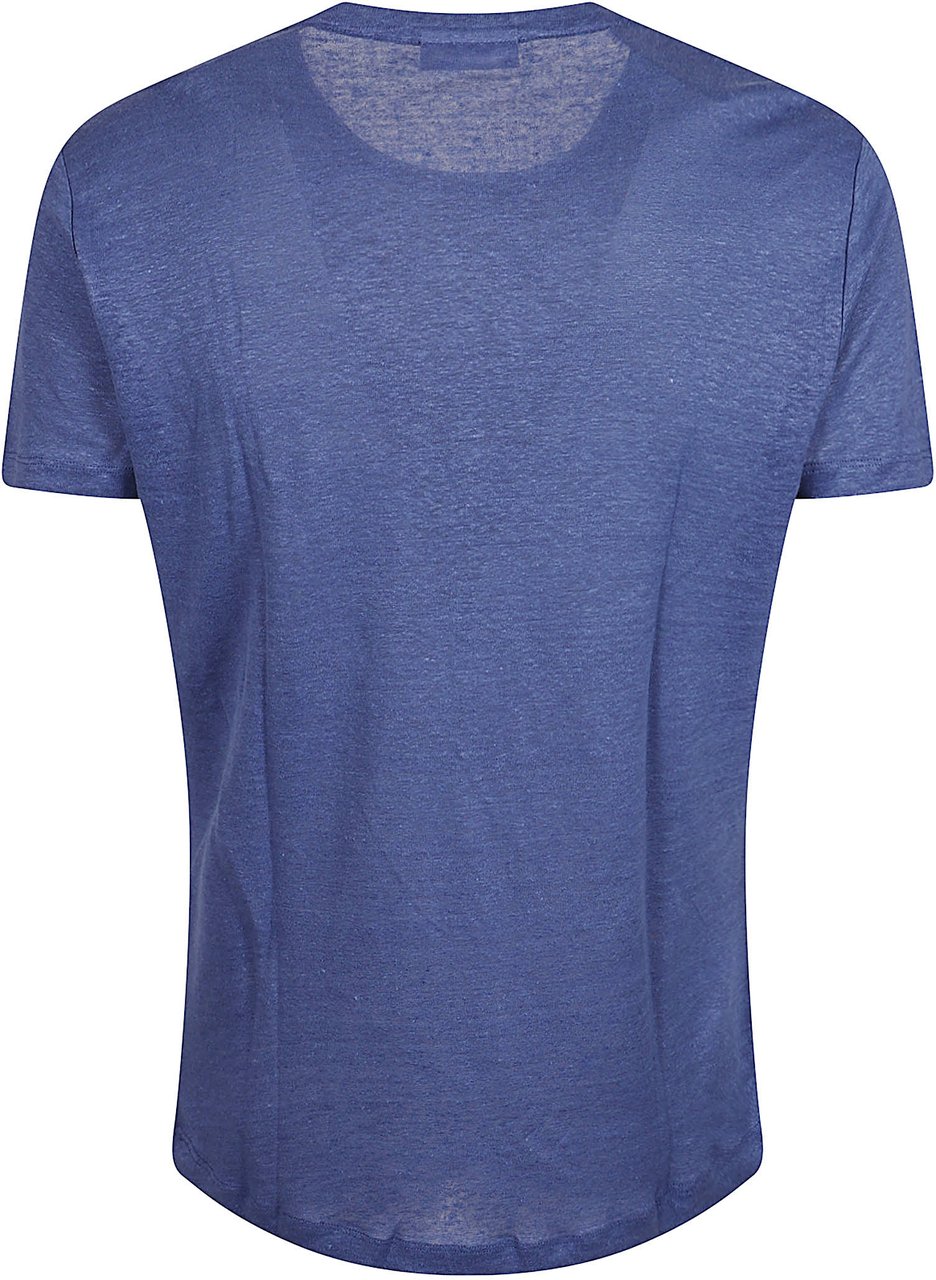 Orlebar Brown Lightweight Linen Crew Neck T-Shirt Blauw