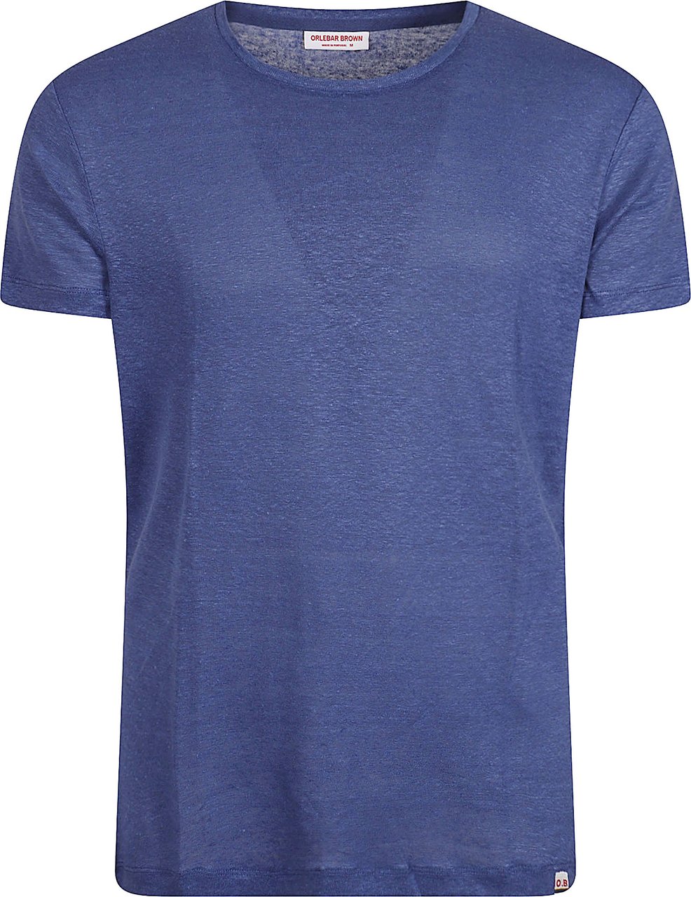 Orlebar Brown Lightweight Linen Crew Neck T-Shirt Blauw