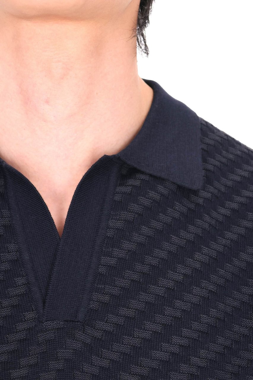 Orlebar Brown Horton Jacquard Silk-Cotton Polo Shirt Zwart