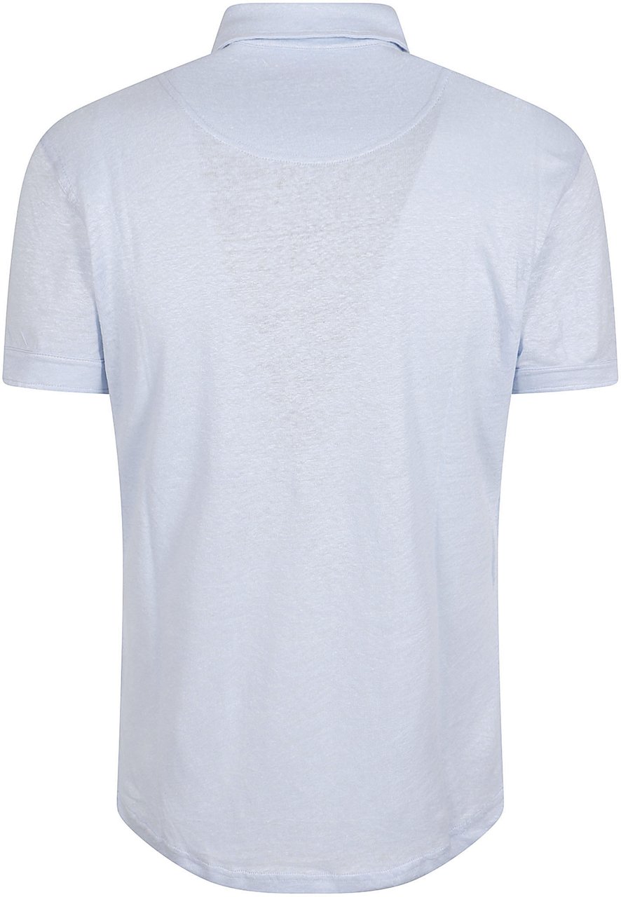 Orlebar Brown Short-Sleeve Linen Polo Shirt with Classic Collar Wit