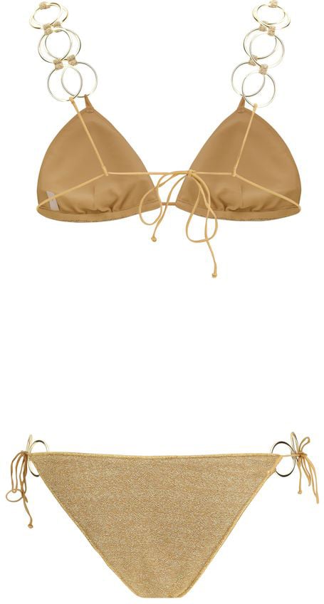 Oséree Gold Polyamide Bikini Goud