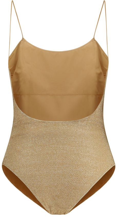 Oséree Gold Metal One-Piece Swimsuit Goud