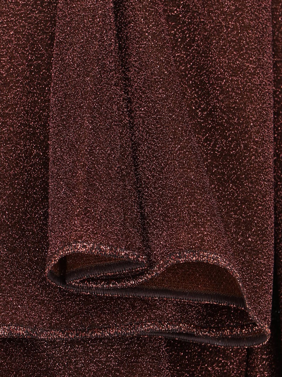 Oséree "Lumière" Trousers In Semi-Transparent Brown Metallic Fabric Bruin