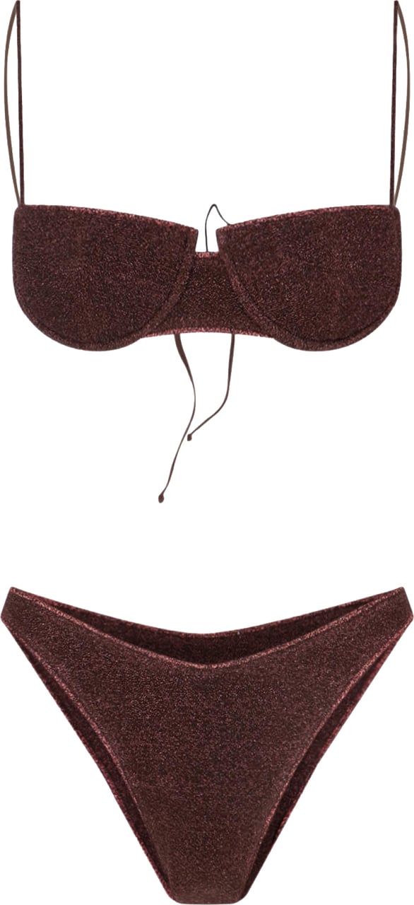 Oséree “Lumière” Metallic Bikini – Brown Bruin