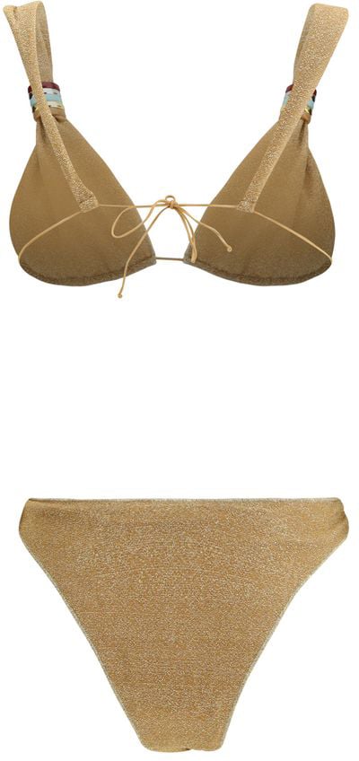 Oséree Oséree Gold Polyamide Bikini Goud