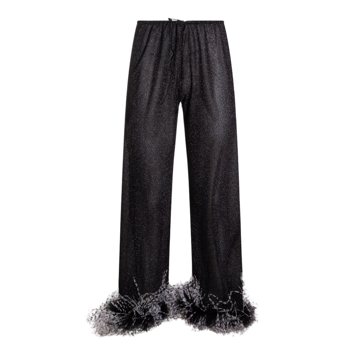 Oséree Tailored Black Trousers With Straight Leg Cut And Polished Appearance Zwart
