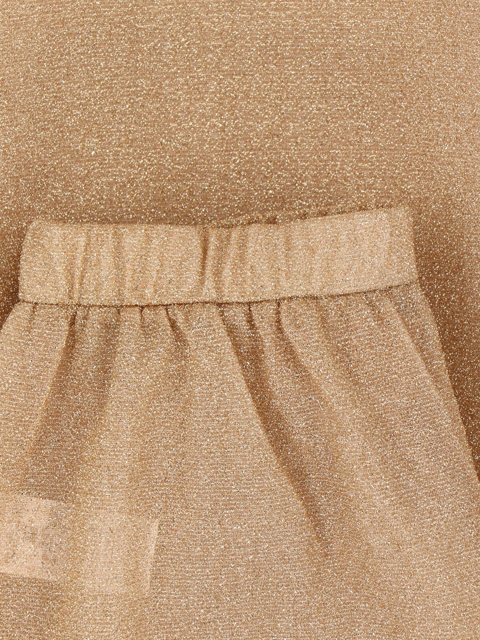 Oséree Gold Lumière Metallic Wide-Leg Sheer Pants Goud