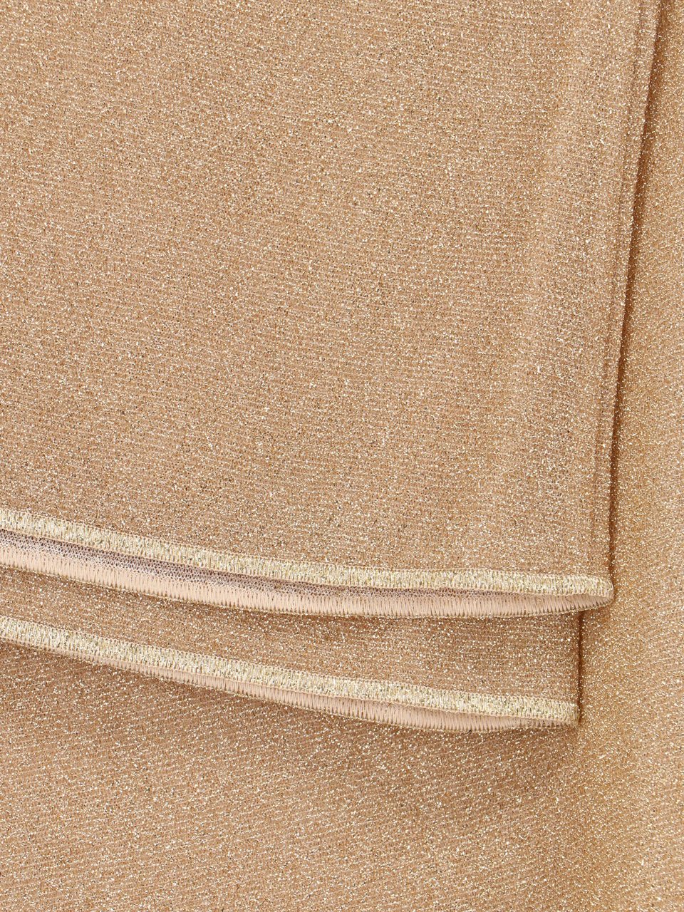 Oséree Gold Lumière Metallic Wide-Leg Sheer Pants Goud