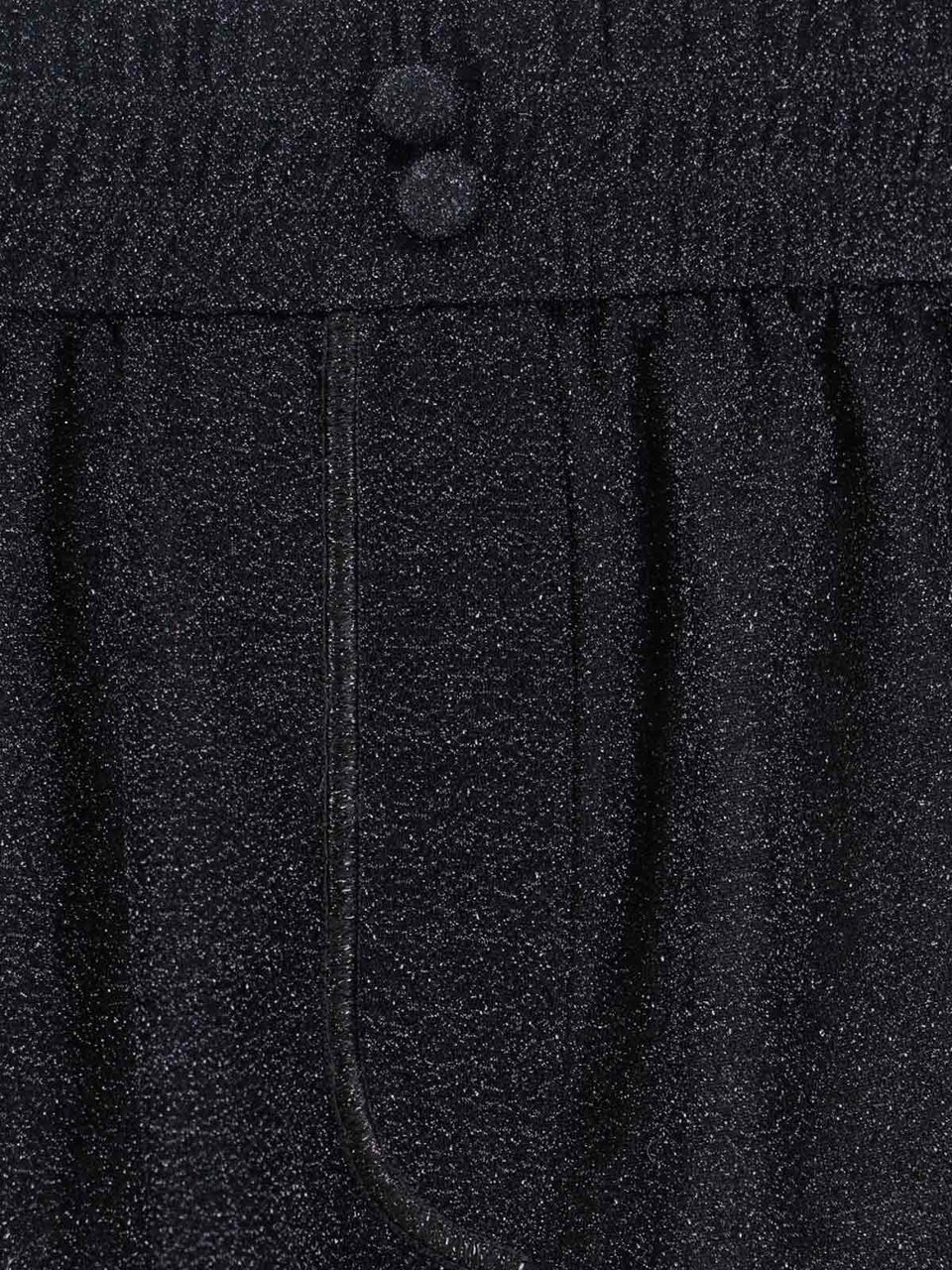 Oséree "Lumière" Oseree Shorts In Black Metallic Semi-Sheer Fabric Blauw