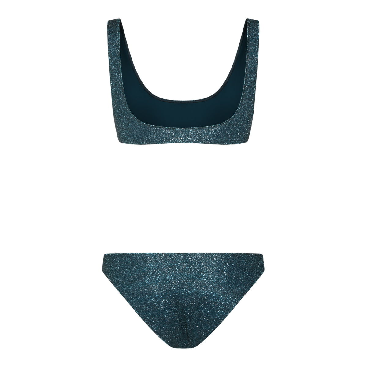 Oséree Scoop Neck Teal Bikini Set Groen