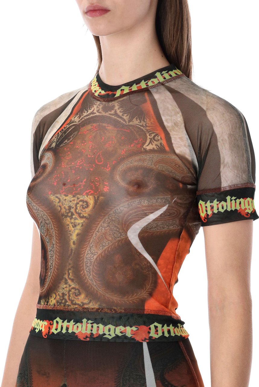 Ottolinger Mesh Tshirt Marrone Bruin