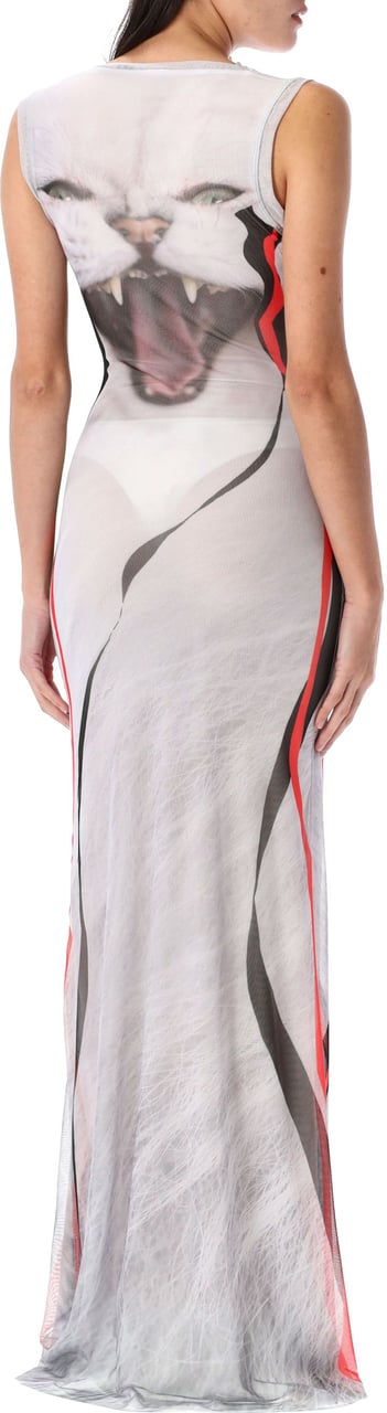 Ottolinger Mesh Maxy Dress Cat Print Dierenprint