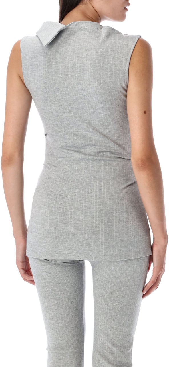 Ottolinger Slevlees Top Pin Stripe Grigio Grijs