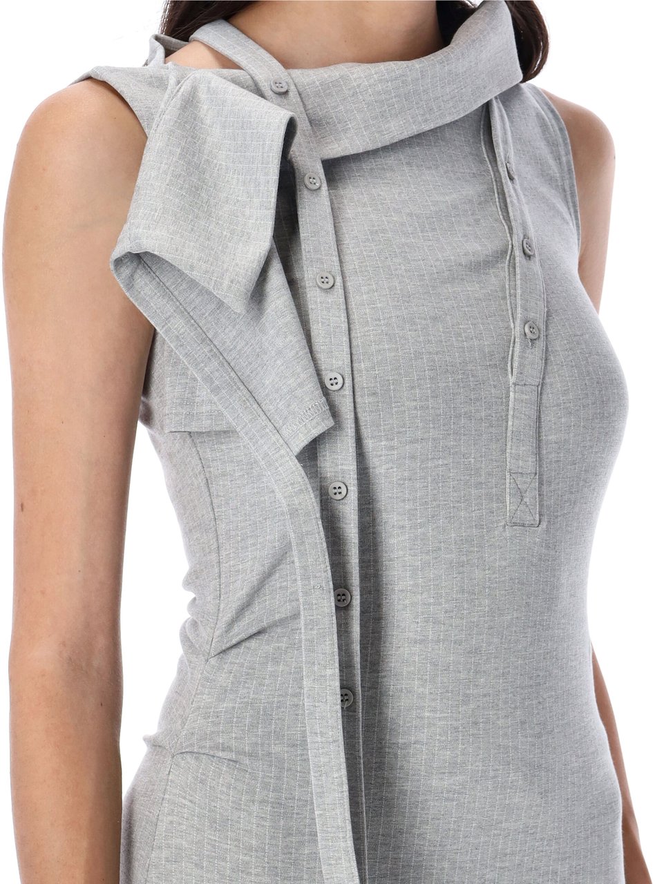 Ottolinger Slevlees Top Pin Stripe Grigio Grijs