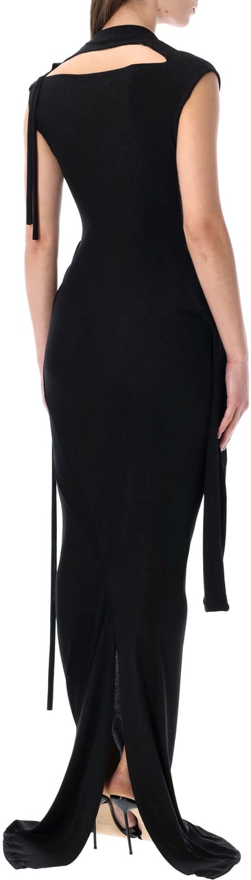 Ottolinger Ottolinger lurex maxi dress Zwart