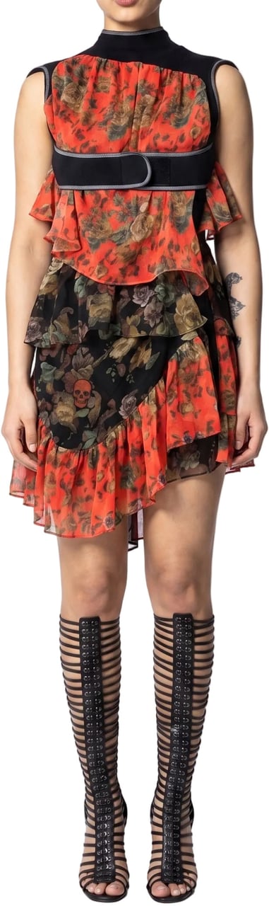 Ottolinger ELECTRA MINI DRESS PRINT ORANGE Divers