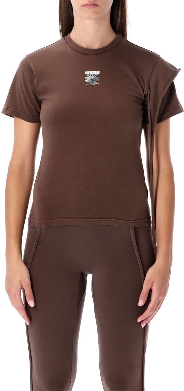 Ottolinger Fitted Tshirt Dark Brown Bruin