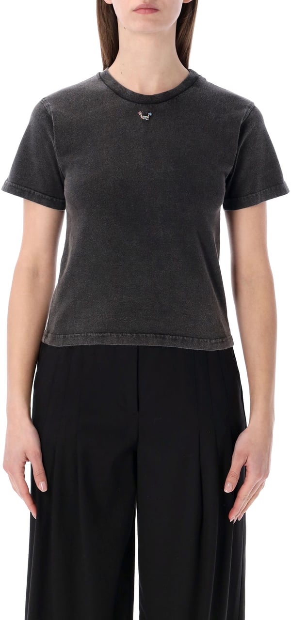 Ottolinger Pirced Fit Tee Washed Black Donkergrijs