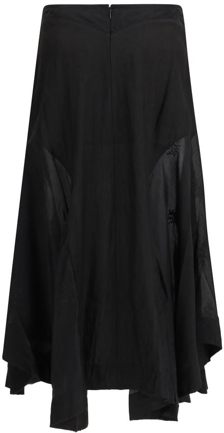 Our Legacy Black Lyocell Long Skirt Zwart